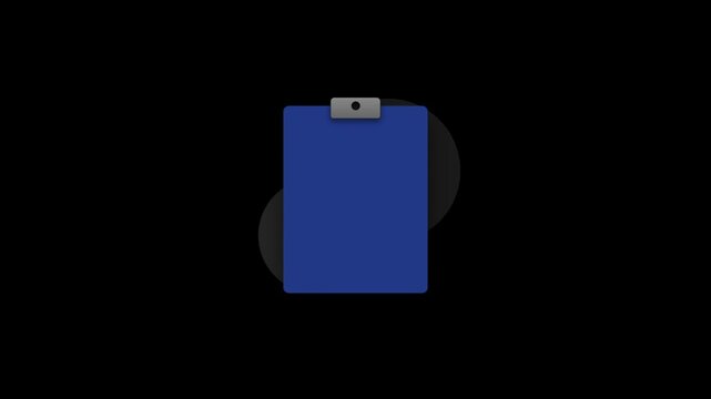 Animated Clipboard Checklist with Checkmarks and Crosses on Black