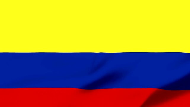 waving Colombia national flag animation looping video