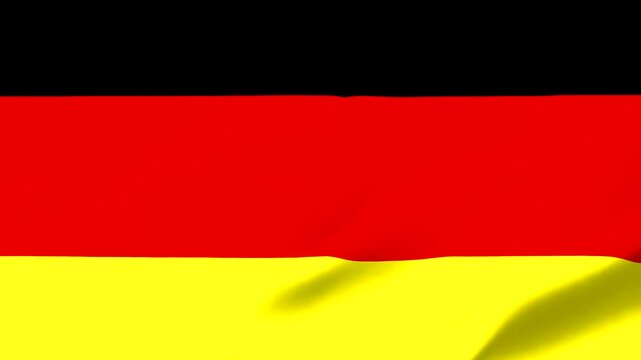 German flag with black red and yellow horizontal stripes