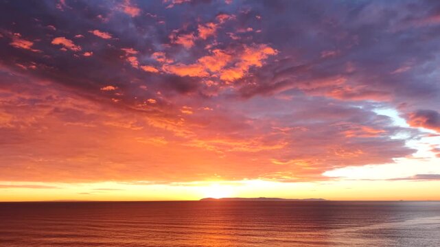 Beautiful Sunset Over Ocean