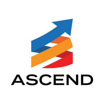 An energetic logo design featuring colorful arrows ascending, symbolizing growth, progress, and success &ndash; perfect for brands focused on innovation and forward momentum.
