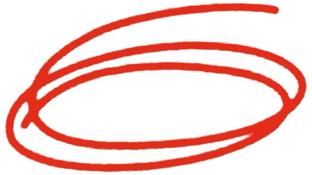 RED hand drawn circle highlight stroke isolated on transparent background oval loop frame sketch doodle graphic element for social media marketing ad text