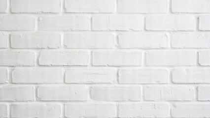 Obraz premium White brick wall texture background. Clean masonry surface for modern interior design.