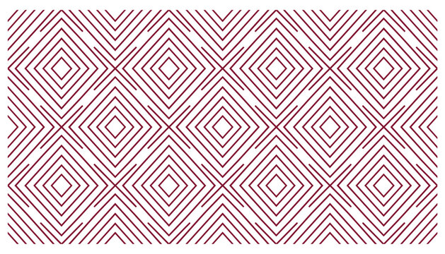 Red pink diamond seamless pattern vector geometric outline background design