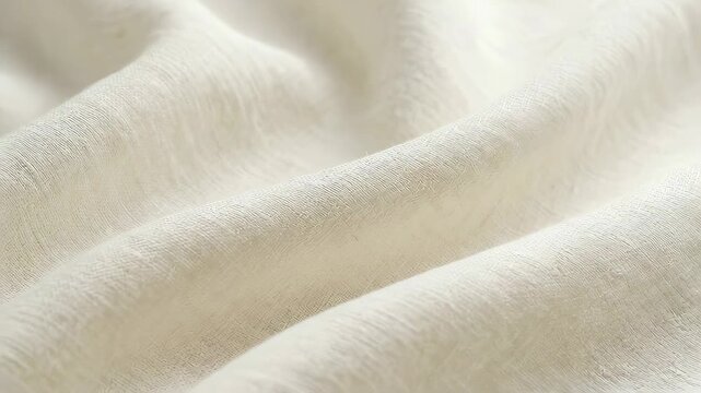 Cloud dancer textile with light fabric texture movement, creating abstract folds and waves for a fashion or design background