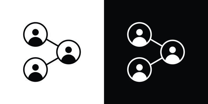 Business Connections icon flat symbols pack