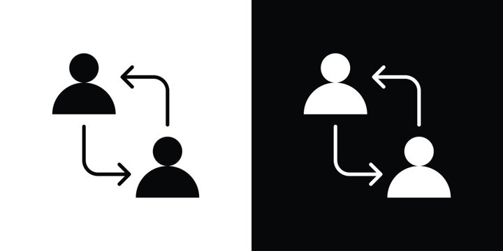 employee turnover icon flat symbols pack