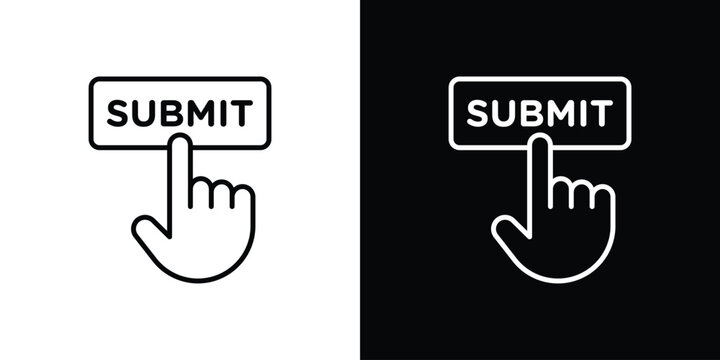 Submit button icon simple elements series