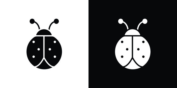 Ladybug icon flat symbols pack