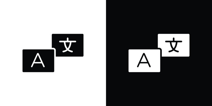 Language icon flat symbols pack