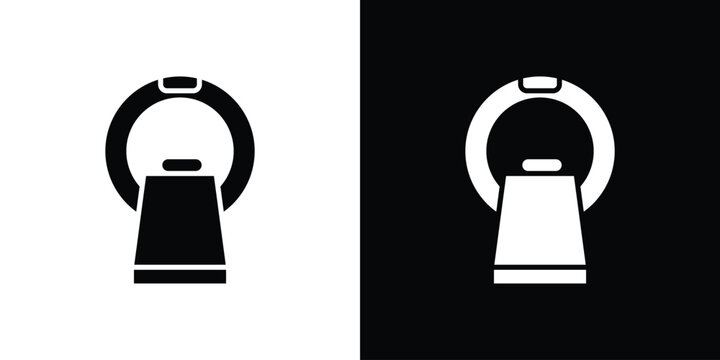 MRI scanner icon flat symbols pack