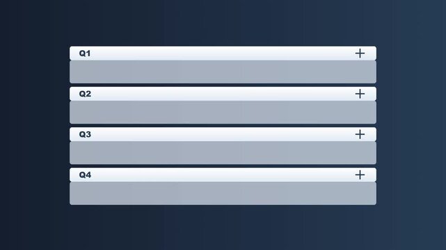 Interactive digital questionnaire interface with dynamic selection buttons for user surveys and data collection animation 4k