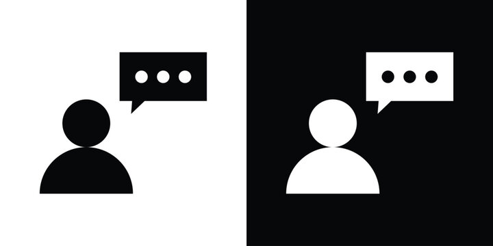 Talk icon flat symbols pack