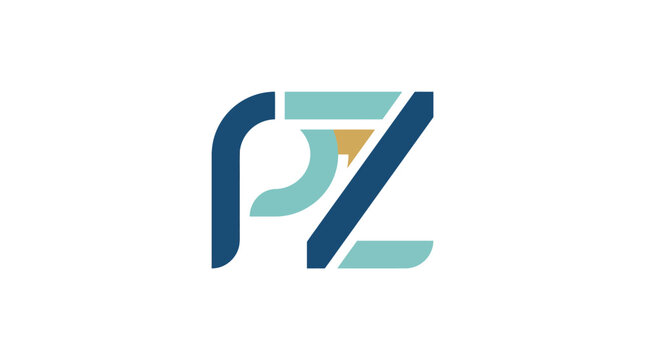PZ Logo Design Lettering.