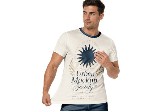 T Shirt Side Stretch Mockup