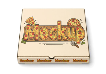Pizza Box Studio Mockup