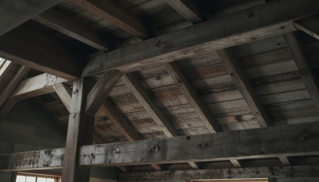 Rustic Exposed Timber Ceiling Beams and Rafters