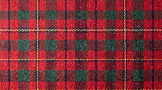 Scotland pattern: traditional red and green tartan fabric texture with scotland scottish highland checkered seamless