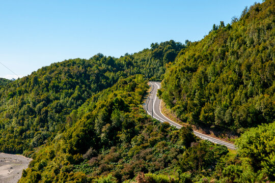 Mountain Road on Lemuy Island - Chiloe - Chile
