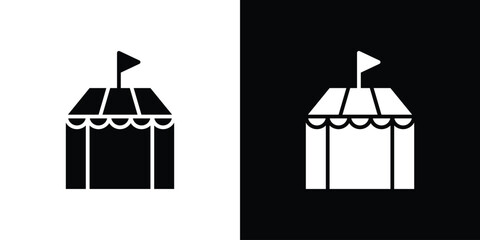 Circus tent icon minimal artwork collection © David