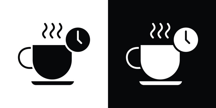 Coffee time icon minimal artwork collection