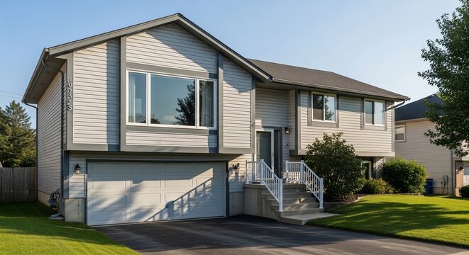 Residential house exterior facade
