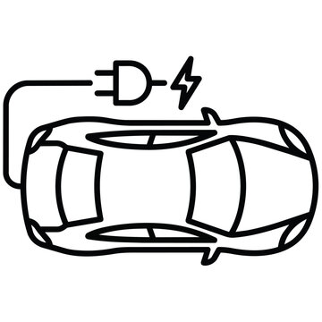Car Icon with Moon and Star
