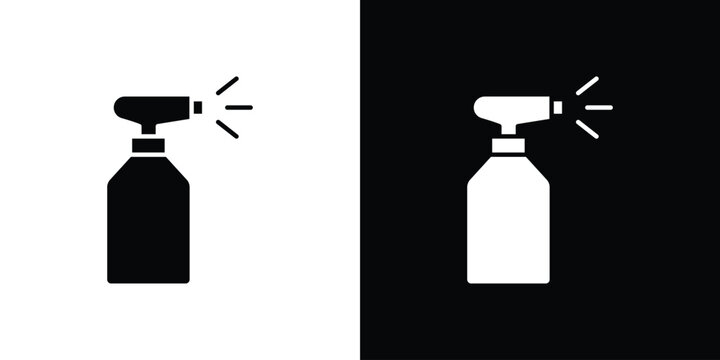 Spray bottle icon lineart symbols pack. EPS10