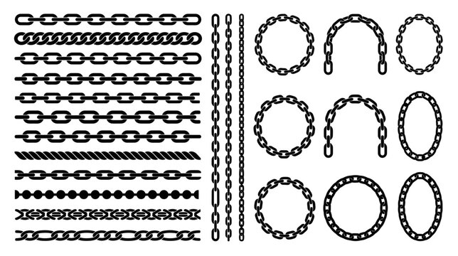 Collection of Decorative Chain and Rope Elements