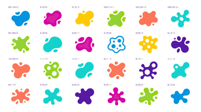 Colorful Abstract Organic Shapes Collection