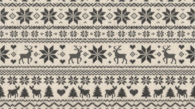 Norway pattern fair isle wool knit sweater texture design with norwegian scandinavian fairisle seamless snowflake