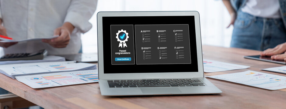 Online product certification, marking a key achievement. Demonstrates commitment to quality and trustworthiness by having product certification passed. brisk
