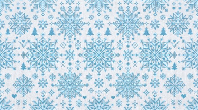 Norway pattern blue winter snowflake textile design backdrop with snowflake backdrop scandinavian rosemaling geometric