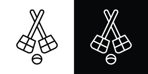 Obraz premium Broom-ball icon