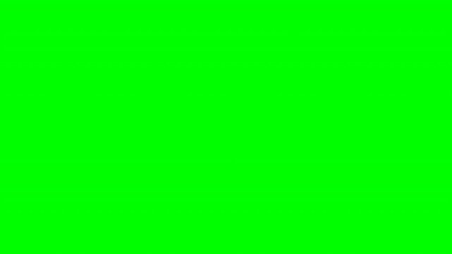Cartoon laptop with white screen on green background 4k