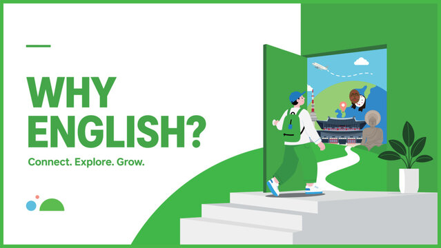 Why Learn English Educational Presentation Template