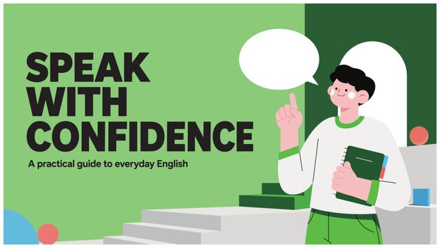Speak With Confidence English Learning Presentation Template
