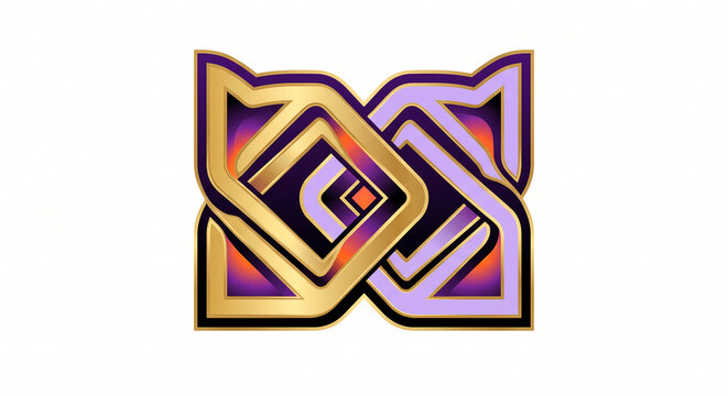  Twin Interlocking Tombstone Chains, 3D Isometric Cryptographic Security API Gateway Key Link Elements.