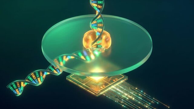 人工膜上のナノポアを通過するDNAが発光し配列解析される超精密サイエンスCG