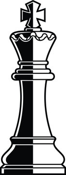 King chess piece illustration with strategy checkmate leadership competition intellect decision