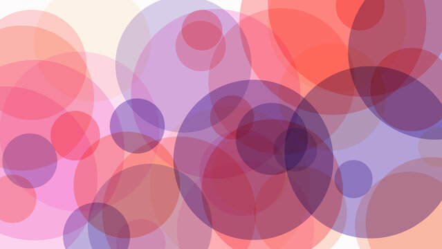 Procedural background of abstract background of colorful overlapping translucent circles