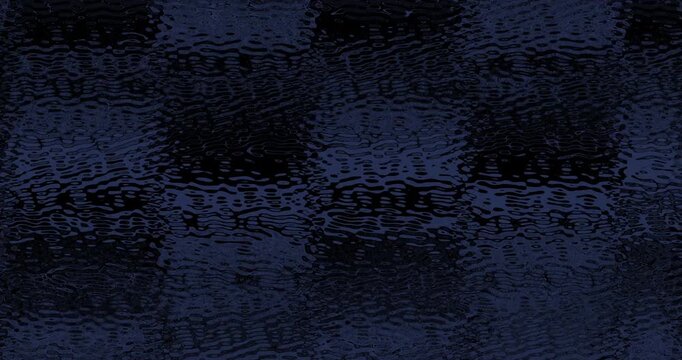 Vibrant abstract animation with geometric patchwork of blue, black and gray arranged in striped squares. Ideal for modern design, gaming, fashion, and contemporary branding.