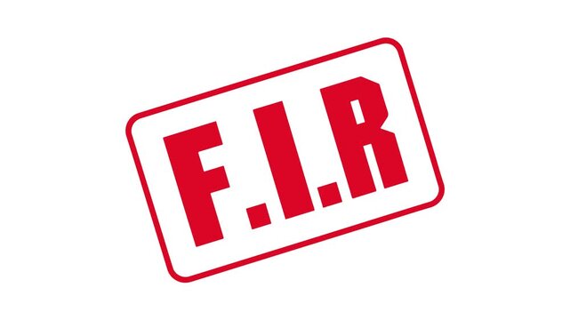 Red FIR rubber stamp animation video