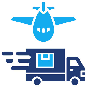 Multimodal Delivery Icon vector for design and presentation