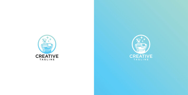 Abstract logo depicting a creative process, symbolizing growth, innovation, and fresh ideas within a stylized container, perfect for branding imaginative businesses