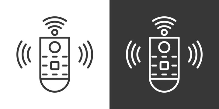Remote Control Icon Set Vector Collection Isolated In Black And White
