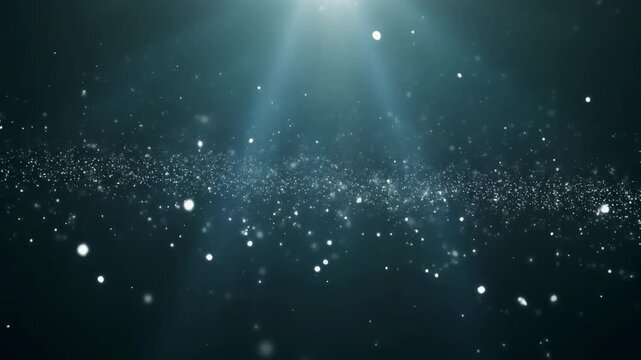 Abstract Blue Bokeh Particles and Rays 4K Generative AI