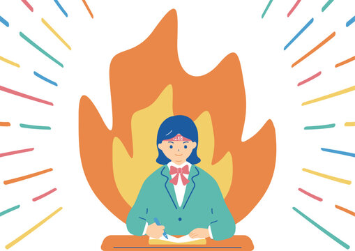 やる気全開の学生