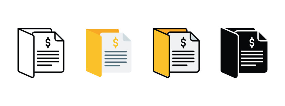 Business Proposal Document Icon for Corporate Presentations and Client Meetings