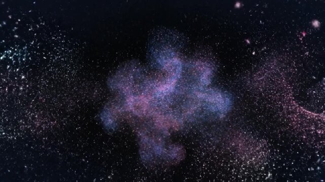 Abstract Colorful Digital Waveform Particle Animation Background.